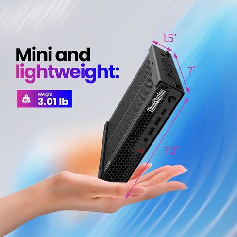 كمبيوتر مكتبي صغير Lenovo ThinkStation P3، Intel Core i5-14500 vPro (14 نواة تصل إلى 5.0 جيجاهرتز)، ذاكرة وصول عشوائي DDR5 سعة 16 جيجابايت وذاكرة وصول عشوائي 512 جيجابايت NVMe SSD، نظام Win 11 Pro، محطة عمل كمبيوتر مكتبي صغير للهندسة والإبداع والأعمال in Kuwait