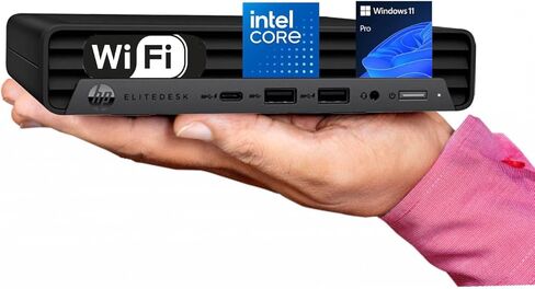 كمبيوتر HP EliteDesk 800 G6 Business Mini Desktop، Intel i5-10500، 3.10 جيجا هرتز، 6 نوى، Windows 11 Pro، 512 جيجا SSD، 16 جيجا DDR4 RAM، Intel Graphics 630، Wi-Fi، دعم 4K، ماوس، لوحة مفاتيح، منفذ عرض (متجدد) in Kuwait