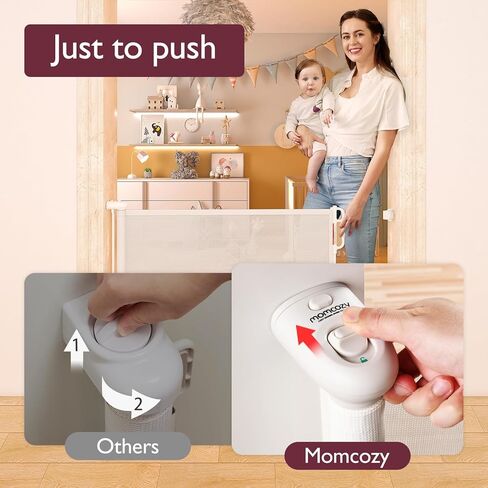 بوابة أطفال قابلة للسحب، بوابات أطفال شبكية واسعة للغاية من Momcozy للسلالم، بطول 101.6 سم، تمتد حتى 71 بوصة، بوابة للكلاب الأليفة للمداخل والسلالم والممرات، داخلي/خارجي in Kuwait