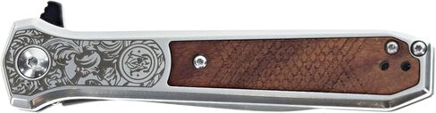 Smith & Wesson Unwavered Folding Dagger with 3.5" 8Cr Steel Blade, Rosewood Handle, for Tactical, Outdoors, and EDC in Kuwait