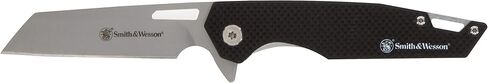 Smith & Wesson Sideburn 7.25in High Carbon S.S. Ultra Glide Folding Knife with 3in Wharncliffe Blade and G10 Handle for Outdoor, Tactical, Survival and EDC, Black in Kuwait