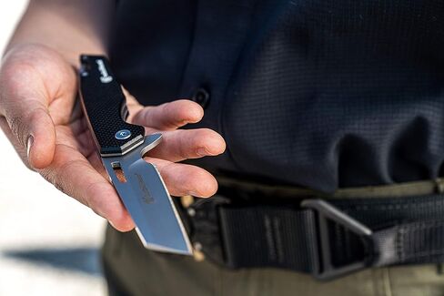 Smith & Wesson Sideburn 7.25in High Carbon S.S. Ultra Glide Folding Knife with 3in Wharncliffe Blade and G10 Handle for Outdoor, Tactical, Survival and EDC, Black in Kuwait