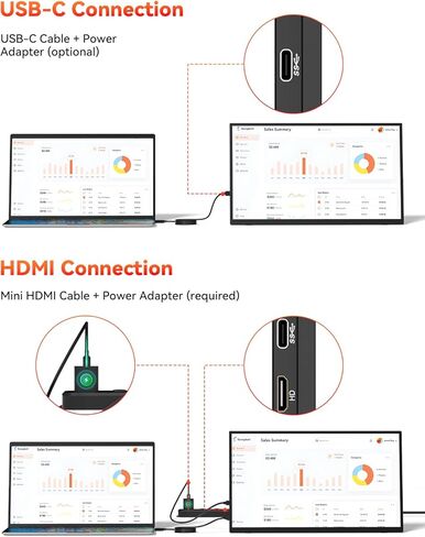 شاشة HotYeah المحمولة، شاشة كمبيوتر محمول 15.6 بوصة 1080 بكسل FHD USB-C HDMI شاشة كمبيوتر خارجية HDR FreeSync IPS مع مسند ومكبر صوت، شاشة ثانية لأجهزة الكمبيوتر المحمول PC Mac Phone Tablet Switch PS5 Xbox in Kuwait