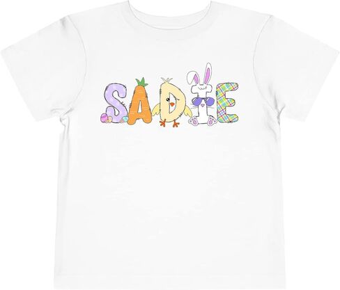 Personalized Easter Shirt Toddler Baby Boy Girl Easter Day Outfit, Easter T-Shirt, Customized Bunny Rabbit T-Shirts in Saudi Arabia