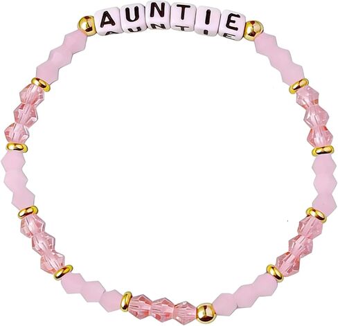 Auntie Bracelet Pink Blue Aunt Gifts for Women from Niece Nephew Aunt Birthday Gift in Saudi Arabia
