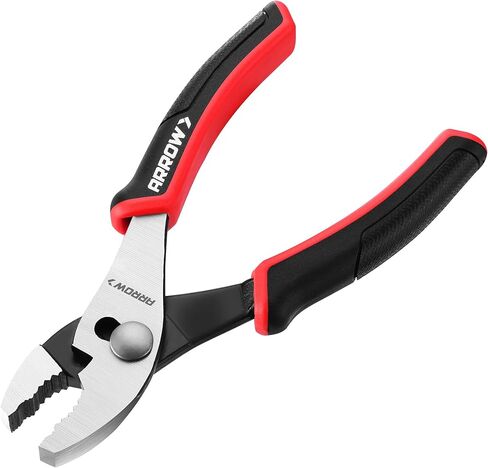 ARROW Slip Joint Pliers, 8 Inch High Carbon Steel Pliers Tool with Rust Resistant Finish, Comfortable TPR Handle, 3-Zone Jaw for Gripping, Tightening, or Loosening Nuts and Bolts in Kuwait