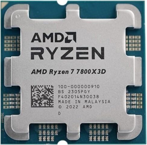 معالج AMD Ryzen 7 7800X3D R7 7800X3D 5.0 ​​جيجا هرتز 8 النواة 16 خيط 5NM 96M 100-100000910 مقبس AM5 بدون مبرد، ZL666 in Kuwait