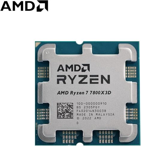 معالج AMD Ryzen 7 7800X3D R7 7800X3D 5.0 ​​جيجا هرتز 8 النواة 16 خيط 5NM 96M 100-100000910 مقبس AM5 بدون مبرد، ZL666 in Kuwait