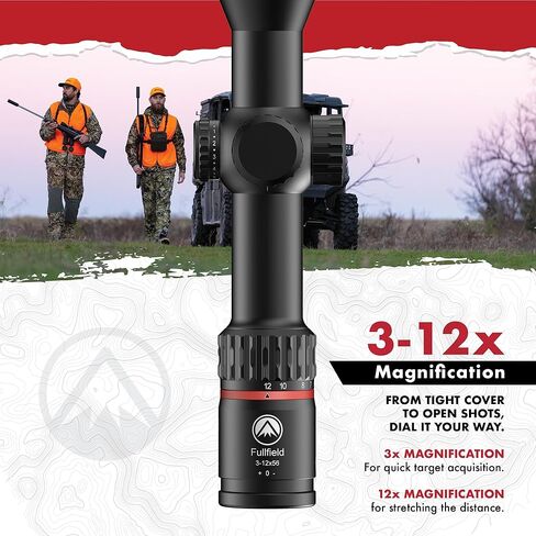 Burris Optics Fullfield 3-12x56mm Hunting RifleScopes, 30mm Tube, Rear Focal Plane, Waterproof, Shockproof, Forever Warranty in Saudi Arabia