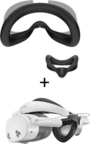 حزام رأس بطارية قلاب APEXINNO F1 لجهاز Meta Quest 3S، حزام هالة VR قابل لإعادة الشحن بقدرة 6600 مللي أمبير في الساعة، غطاء وسادة وجه من السيليكون متوافق مع ملحقات Meta Quest 3S، غطاء وسادة للوجه وغطاء أنف مضاد للتسرب in Kuwait