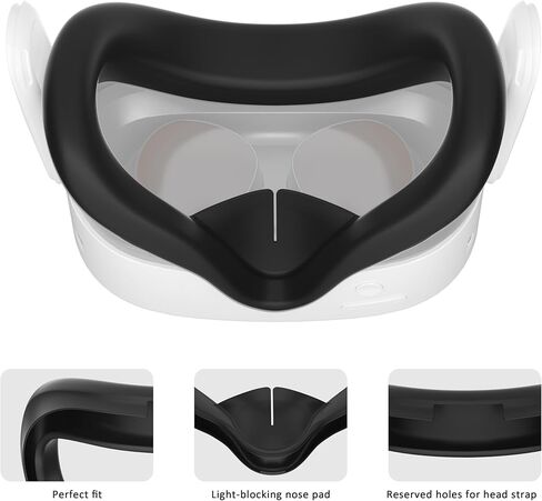 حزام رأس بطارية قلاب APEXINNO F1 لجهاز Meta Quest 3S، حزام هالة VR قابل لإعادة الشحن بقدرة 6600 مللي أمبير في الساعة، غطاء وسادة وجه من السيليكون متوافق مع ملحقات Meta Quest 3S، غطاء وسادة للوجه وغطاء أنف مضاد للتسرب in Kuwait