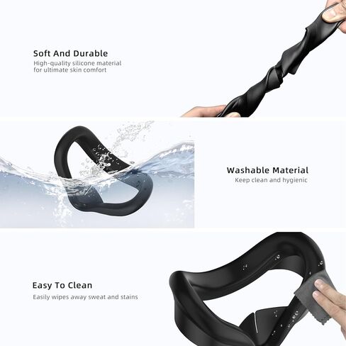 حزام رأس بطارية قلاب APEXINNO F1 لجهاز Meta Quest 3S، حزام هالة VR قابل لإعادة الشحن بقدرة 6600 مللي أمبير في الساعة، غطاء وسادة وجه من السيليكون متوافق مع ملحقات Meta Quest 3S، غطاء وسادة للوجه وغطاء أنف مضاد للتسرب in Kuwait