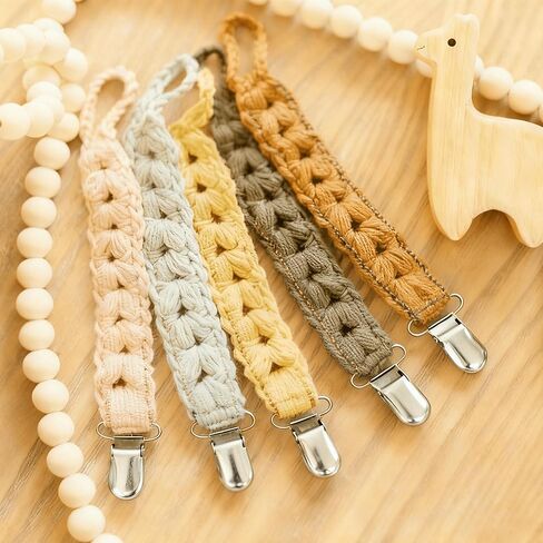 12 PCS Suspender Clip Metal Pacifier Holder Clips | for Pacifier Baby Girl Bibs Garter DIY Making Supplies, Silver, 1" & 1/2" in Saudi Arabia