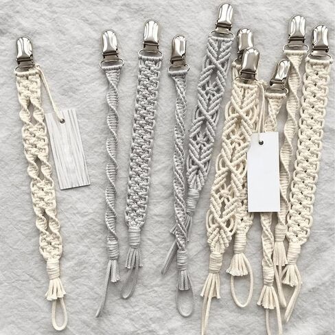 12 PCS Suspender Clip Metal Pacifier Holder Clips | for Pacifier Baby Girl Bibs Garter DIY Making Supplies, Silver, 1" & 1/2" in Saudi Arabia