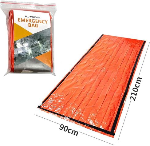 Outdoor First Aid Sleeping Bag, Camping, Climbing Insulated Warm Gear Survival Blanket(210x90 cm)，Orange in Saudi Arabia