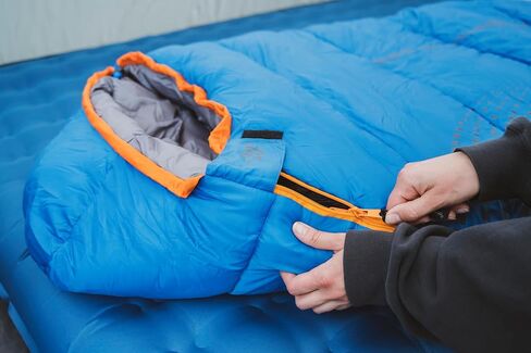 كيس نوم مامي من ALPS Mountaineering Blaze -20°، عادي - أزرق/فحمي/رمادي/برتقالي in Kuwait