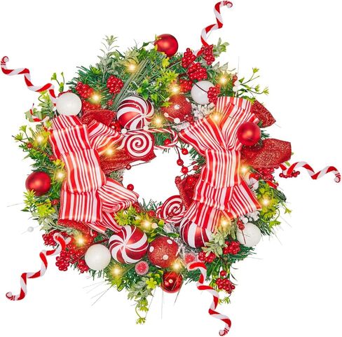 26 inch Eucalyptus Wreaths for Front Door, Large Artificial Greenery Eucalyptus Leaves Wreath Farmhouse Summer Door Wreath for Home Porch Window Outdoor Hanging Decor All Year Round in Saudi Arabia