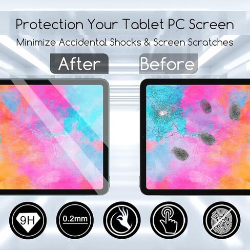 2 Pack Screen Protector for iPad Air 11 Inch 2025/2024 (7th/6th Generation, M3/M2), iPad Pro 11 Inch 2024 5th Generation Tempered Glass [Face ID & Apple Pencil Compatible] Case Friendly in Saudi Arabia