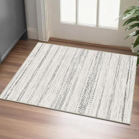 2x3 Entry Rug Non-Slip, Low Pile Vintage Small Boho Rugs Machine Washable, Rugs for Entryway Rug for Entrance Bathroom Kitchen Bedroom in Saudi Arabia