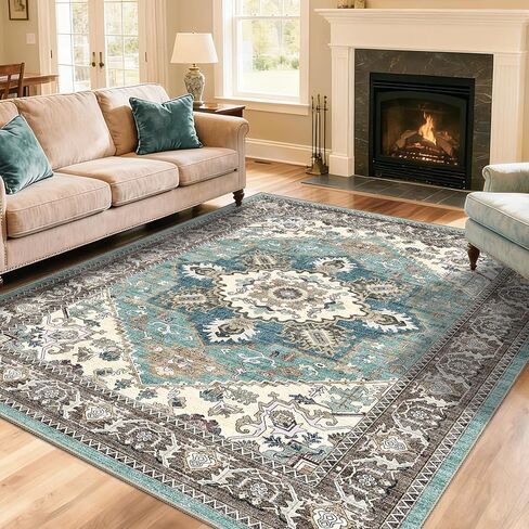 2x3 Entry Rug Non-Slip, Low Pile Vintage Small Boho Rugs Machine Washable, Rugs for Entryway Rug for Entrance Bathroom Kitchen Bedroom in Saudi Arabia