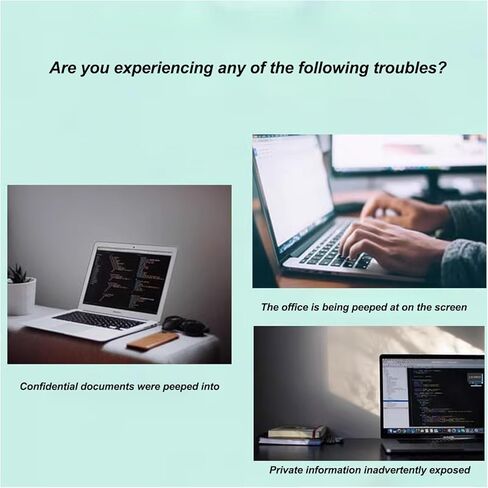 2 Pack Hanging Privacy Screen for Laptop 16 inch, Blocking Blue Light Glare Anti-Scratch Anti Spy Security Laptop Privacy Screen Shield, 16 in 16:9 Aspect Ratio (14.09 inch X 9.25 inch) in Saudi Arabia