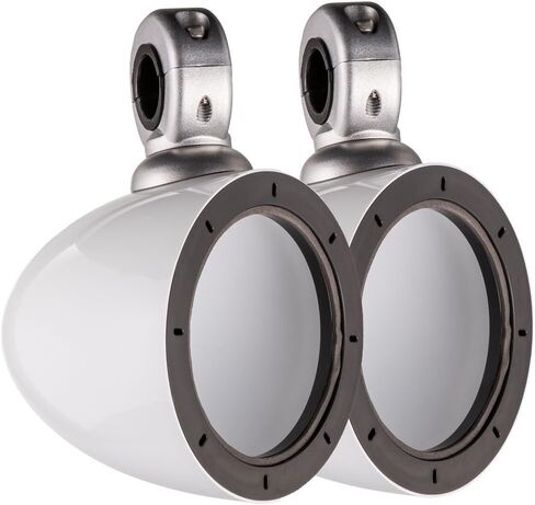 حاويات KICKER White Mini Wake Tower البحرية محملة بسماعات DSC مقاس 4 بوصات in Kuwait