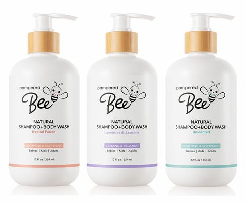 Shampoo & Body Wash (Lavender & Jasmine), 2-in-1 Natural Formula for Newborns, Toddlers and Kids - Cleanses and Softens the most sensitive skin, 12 oz in Saudi Arabia