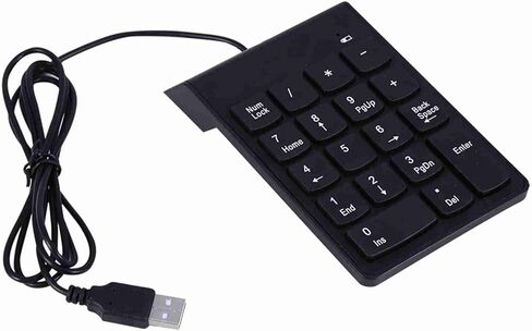 لوحة مفاتيح رقمية USB لوحة أرقام صغيرة لوحة أرقام 18 مفتاحًا لأجهزة الكمبيوتر المحمول المكتبية، مقاومة للانسكاب والغبار، مثالية لمستخدمي أجهزة الكمبيوتر المحمول الذين يعملون دائمًا مع مفاتيح الأرقام، رقمية صغيرة in Kuwait
