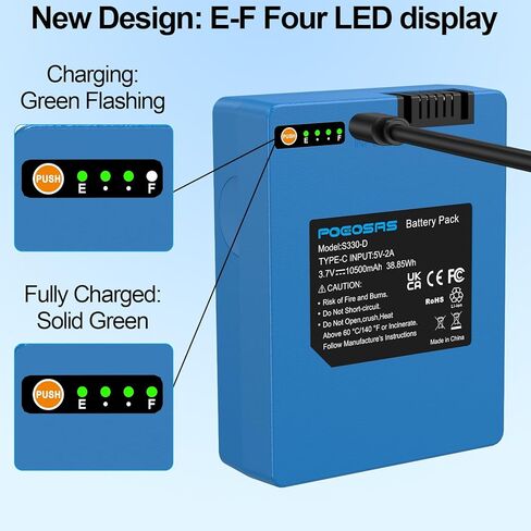 Rechargeable Battery for eufy S330 3-in-1 Video Smart Lock, 10500mAh Li-ion Battery Replacement Compatible with eufy S330 S230 S220 E330 Video Smart Lock 3-in-1 and Smart Drop in Kuwait