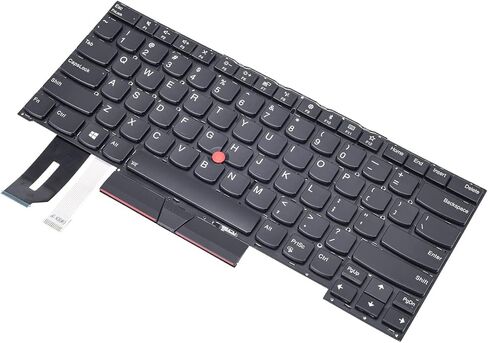 Replacement Keyboard for Lenovo Thinkpad T490s T495, Thinkpad P1 Gen 3 2, Thinkpad X1 Extreme Gen 3 2 1 Series Laptop, Thinkpad T490s Replacement Keyboard with Backlit US Layout in Saudi Arabia