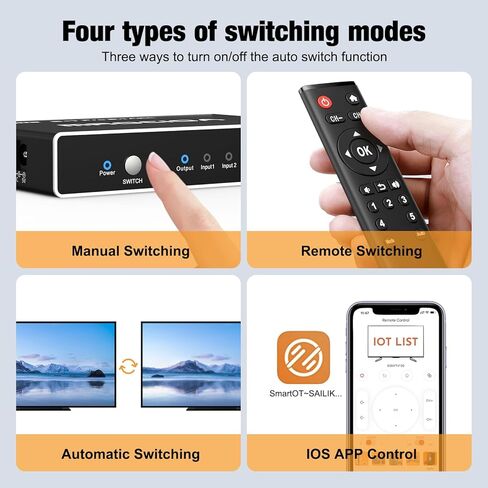 Mrocioa 8K HDMI 2.1 محول 5 في 1 مع تطبيق Universal Remote/iOS، محول HDMI 4K 120 هرتز، دعم ARC، ضبط الدقة، HDCP2.3، HDR، ALLM/VRR، CEC، Dolby، لـ PS5، Xbox Series X، Applt TV، Fire TV إلخ. in Saudi Arabia