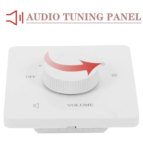 Recessed Volume Control Switch with 5 Adjustable Levels in-Wall Audio Sound Level Knob for Home Speaker Tone Control Panel Space-Saving Installation in Saudi Arabia