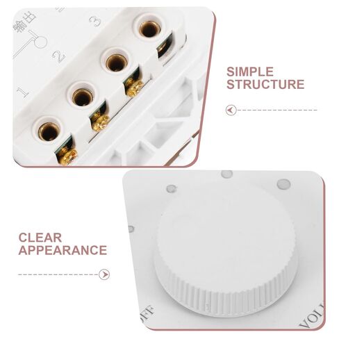 Recessed Volume Control Switch with 5 Adjustable Levels in-Wall Audio Sound Level Knob for Home Speaker Tone Control Panel Space-Saving Installation in Saudi Arabia