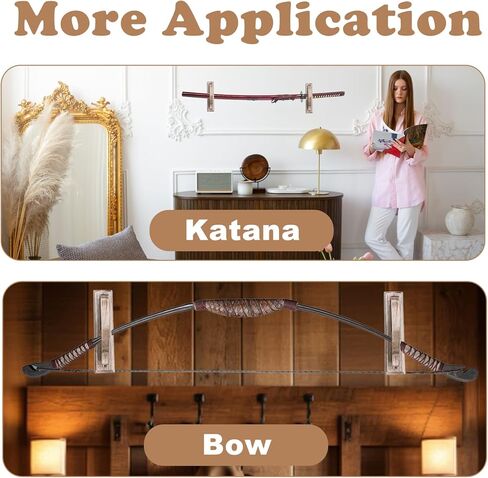 حامل مسدس على الحائط مكون من قطعتين من Little World - حامل مسدس عمودي على الحائط، شماعة خطافات مسدس للعرض العالمي للبنادق والبنادق والأقواس والسيف in Kuwait