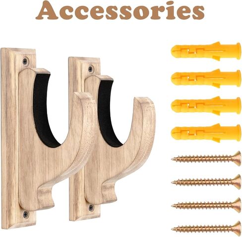 حامل مسدس على الحائط مكون من قطعتين من Little World - حامل مسدس عمودي على الحائط، شماعة خطافات مسدس للعرض العالمي للبنادق والبنادق والأقواس والسيف in Kuwait