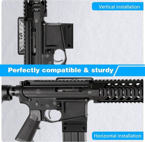 حامل حائط لـ AR15/Rifle، تصميم 2 في 1 حامل حائط AR15+Mag، مصنوع من مادة نايلون قوية يصل وزنها إلى 300 رطل، ملحقات AR15 /152/556، مناسب للجدار والباب والمكتب in Kuwait