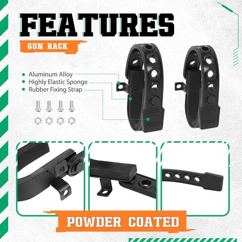 1 زوج بندقية رفوف صالح للمعادن التكتيكية لوحة مولي والعتاد بندقية حامل جبل ث/حزام مطاطي الصلب والمطاط مسحوق المغلفة الأسود in Kuwait