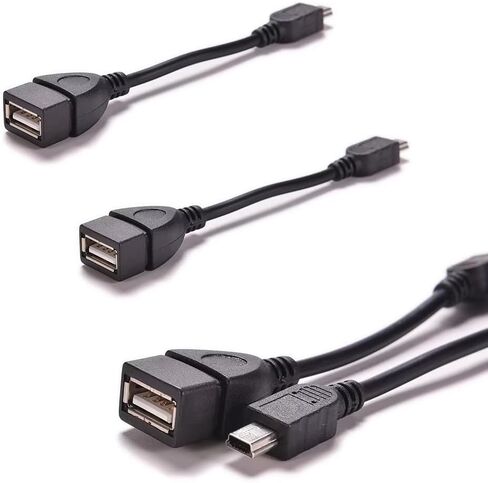 3 Pack Mini USB OTG Cable Mini USB Male to USB 2.0 Female Host OTG Adapter Connector Converter for USB Flash Drive Ti-84 Calculator Mouse Tablet MP3 Player Camera Transfer Photo to Computer in Saudi Arabia