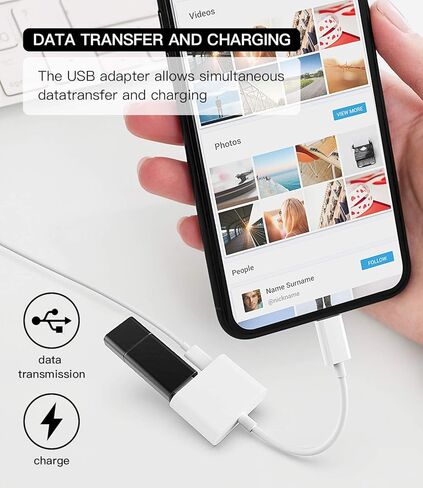لفون OTG محول شاحن كابل محول البرق ذكر إلى USB أنثى دونجل كاميرا الذاكرة لوحة المفاتيح عصا فلاش محرك الحبل قارئ بطاقة الماوس لأبل 13 12 11 ProMax Mini لباد MIDI الفاصل in Saudi Arabia