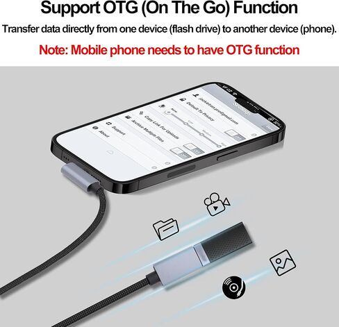 USB3.0 to Type-C OTG Adapter Cable 5GB Right Angled USB C Male to USB A Female Charge Data Transfer Connector Cable for Phone Laptop Tablet -30CM/1FT, 2 Pack (Left/Right Angle) in Kuwait