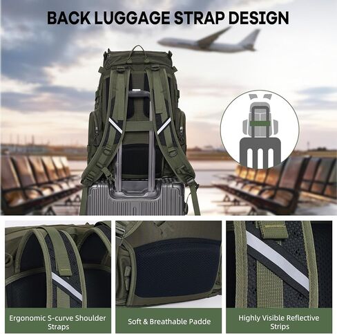 Timeet Tactical Backpack Hiking Backpack: 3-Zip Wide-Opening Design Military Backpack - Large Capacity Molle Tactical Gear - Water-Resistant Tactical Bag 3 Day Assault Pack (Army Green, 22 Inch) in Saudi Arabia