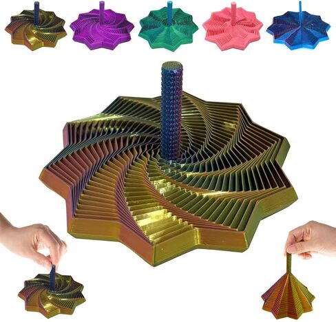 3D Printed Expanded Sensory Fidget Star with Handles Stress Relief Sensory Gifts Office desks Fidget Perfect for Holiday Christmas Birthday (Colorful) in Saudi Arabia