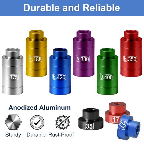 Bullet and Headspace Gauge Comparator Kit with 14 Inserts & 6 Bushings, Headspace Comparator Kit for .17 to .45 Caliber, Reloading Supplies and Equipment and Reloading Tool with Tin Case in Saudi Arabia