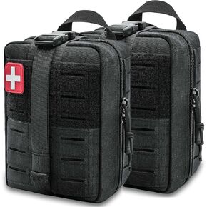 Ifak Pouch - Rip Away Molle Tactical Medical Pouch, Empty First Aid Kit Bag for Duty Belt (1 Pack RED) in Kuwait