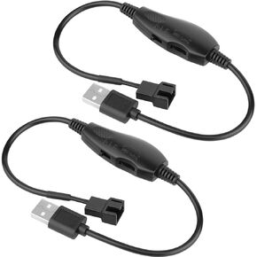 OwlTree 2 Pack USB 5V to 12V 4 Pin Fan Speed Adapter Controller Supported PC Cooling Fan, Max 12V 8W Output (11.8inch) in Kuwait
