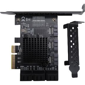 بطاقة توسيع Yunseity PCIE 4X إلى 9 منافذ، محول القرص الصلب PCI Express GEN3 بسرعة 6 جيجابت في الثانية مع دعم NCQ وAHCI، لأنظمة 10 11 2003 in Kuwait