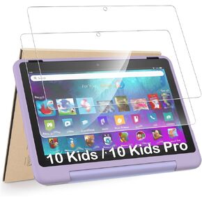 عبوتان من واقيات الشاشة المتوافقة مع 10 Kids/ 10 Kids Pro Tablet 10.1 بوصة (إصدار 2023/2021)، زجاج مقسى [وضوح HD] [9 صلابة] [سهلة التركيب] in Saudi Arabia
