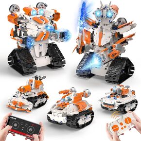 STEM Building Toys for Kids 6-14, Remote & APP Controlled 3in1 STEM Robot Building Kit for Kids with Music Spray, 513 Pcs Building Blocks Set Birthday Xmas Gift Ideas for Boys Girls in Saudi Arabia