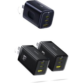 Baseus 2 Pack 65W Charging Block، PPS 3-Port Fast Compact Charger & Baseus PICOGO 67W USB C Charger، أصغر 3 منافذ شحن سريع مع قابس قابل للطي in Kuwait