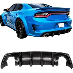 ناشر خلفي متوافق مع 2015-2024 تشارجر GT Style ناشر شفة المصد الخلفي، 2017 2018 2019 ناشر شاحن أسود مطفي in Kuwait